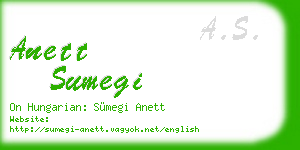 anett sumegi business card